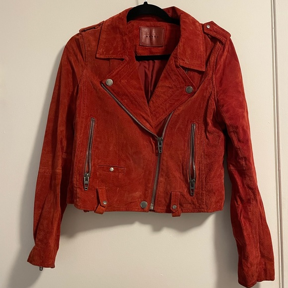 Blank NYC Jackets & Blazers - Blank NYC red suede Moto jacket